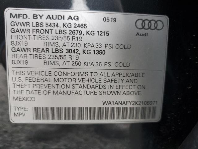 2019 AUDI Q5 PREMIUM - WA1ANAFY2K2108971