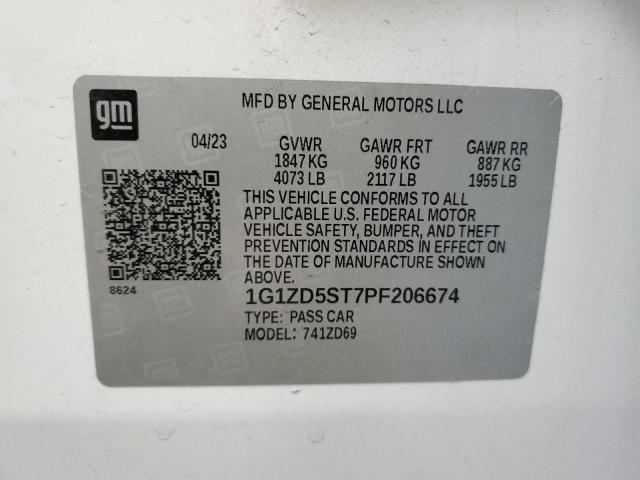 VIN 1G1ZD5ST7PF206674 2023 Chevrolet Malibu, LT no.13