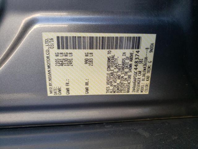 2016 NISSAN MAXIMA 3.5 - 1N4AA6AP1GC448374