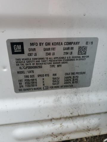 2019 CHEVROLET TRAX 1LT - KL7CJPSB0KB862950