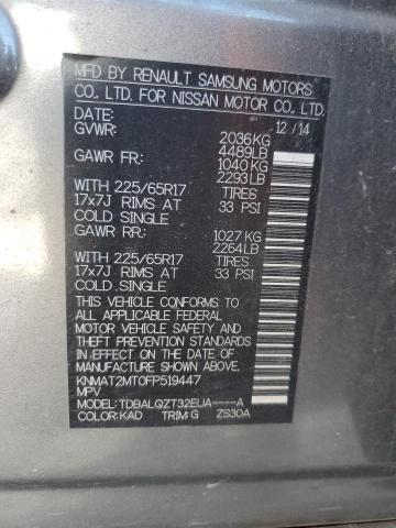 2015 NISSAN ROGUE S - KNMAT2MT0FP519447