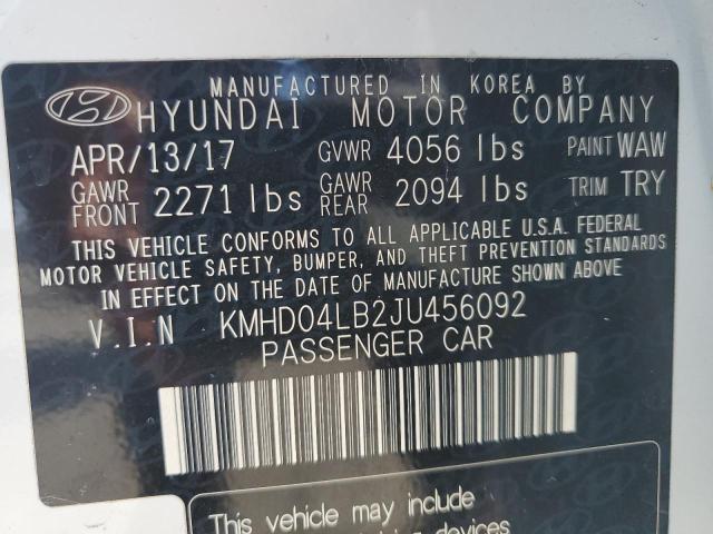 2018 HYUNDAI ELANTRA SP - KMHD04LB2JU456092