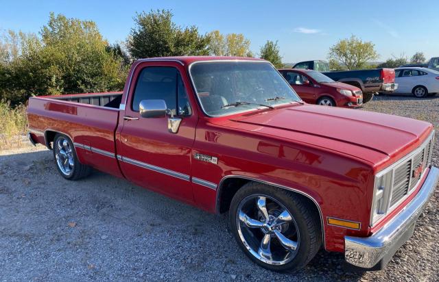 GMC C1500 1985 red pickup gas 2GTDC14H1F1517870 photo #1