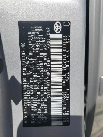 2021 TOYOTA COROLLA LE - 5YFEPMAE7MP171603
