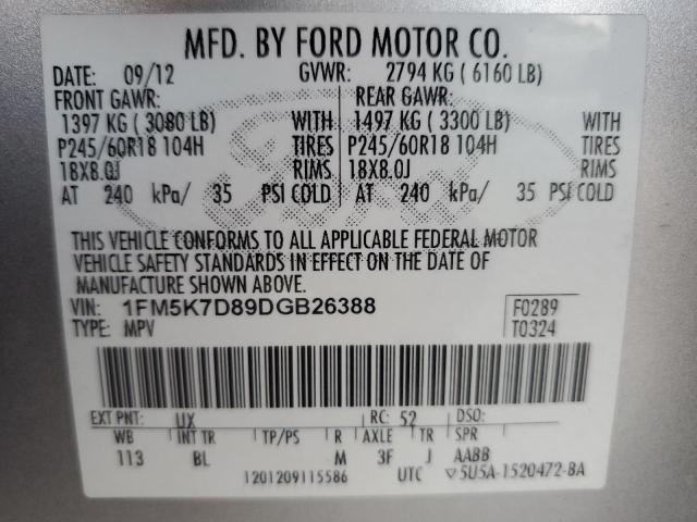 VIN 1FM5K7D89DGB26388 2013 Ford Explorer, Xlt no.13