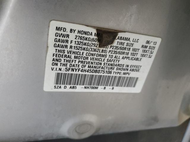 VIN 5FNYF4H45DB075106 2013 Honda Pilot, EX no.13