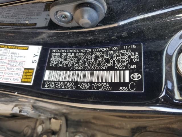 VIN JTDKARFU3G3000247 2016 Toyota Prius no.12