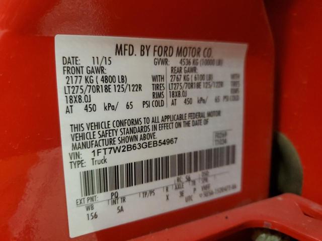 VIN 1FT7W2B63GEB54967 2016 Ford F-250, Super Duty no.14