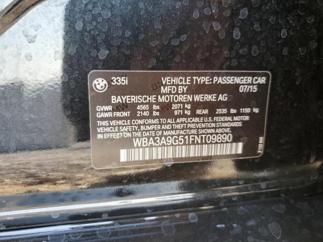 2015 BMW 335 I - WBA3A9G51FNT09890