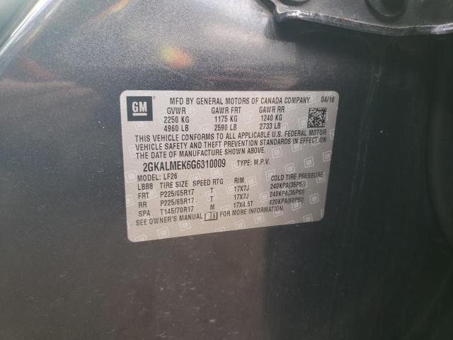2016 GMC TERRAIN SL - 2GKALMEK6G6310009