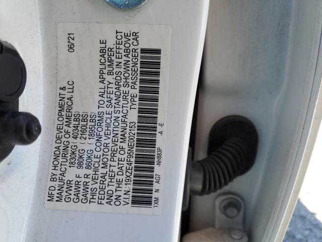 2022 HONDA INSIGHT TO 19XZE4F95NE002153