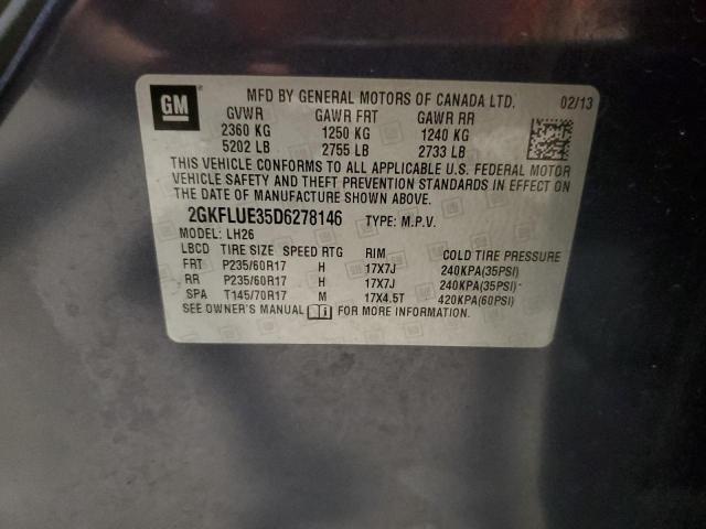 VIN 2GKFLUE35D6278146 2013 GMC Terrain, Slt no.13