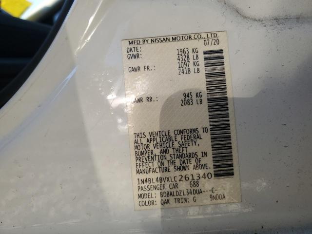 2020 NISSAN ALTIMA S - 1N4BL4BVXLC261340