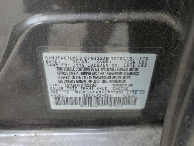 VIN 3N1AB7AP7FY229263 2015 Nissan Sentra, S no.12