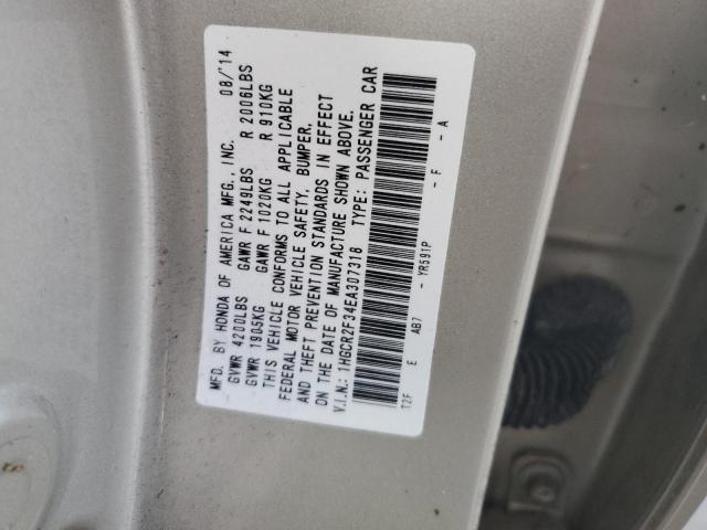 VIN 1HGCR2F34EA307318 2014 Honda Accord, LX no.13