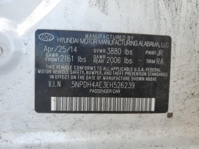 VIN 5NPDH4AE3EH526239 2014 Hyundai Elantra, SE no.12