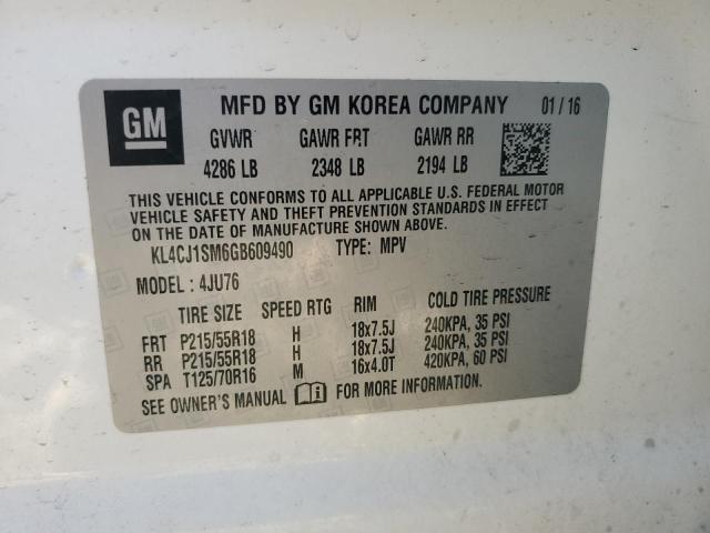 2016 BUICK ENCORE SPO - KL4CJ1SM6GB609490