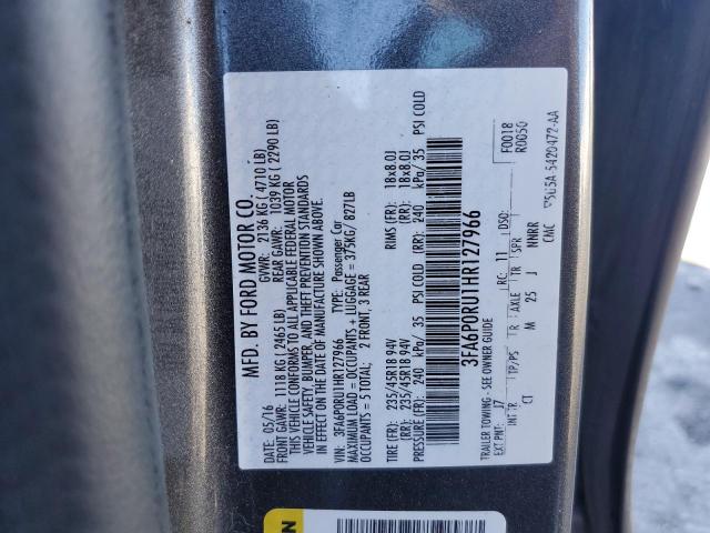 2017 FORD FUSION TIT - 3FA6P0RU1HR127966