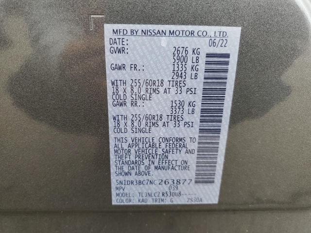 2022 NISSAN PATHFINDER - 5N1DR3BC7NC263877