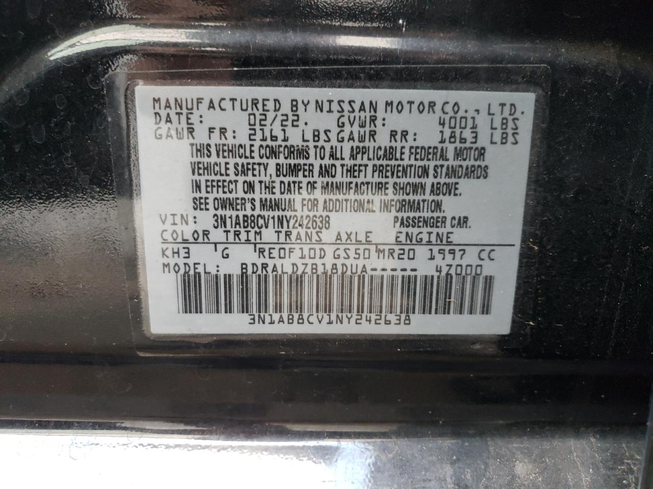 Lot #2969964954 2022 NISSAN SENTRA SV