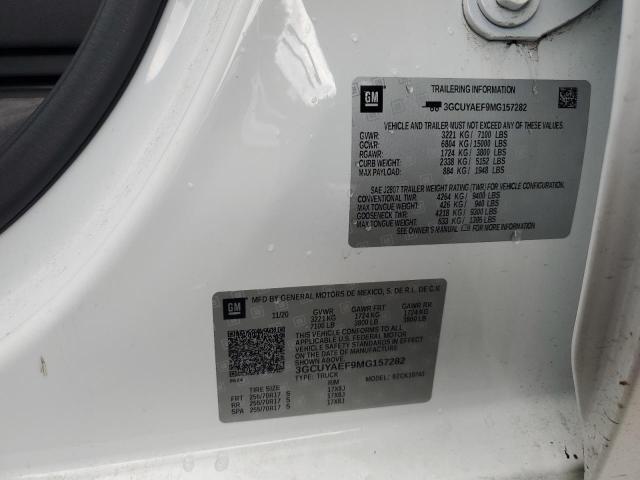 2021 CHEVROLET SILVERADO - 3GCUYAEF9MG157282