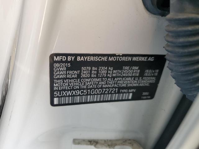 2016 BMW X3 XDRIVE2 - 5UXWX9C51G0D72721