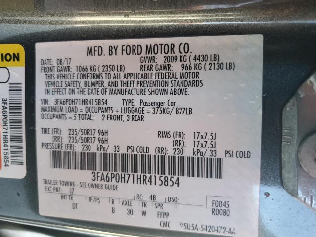 2017 FORD FUSION SE - 3FA6P0H71HR415854