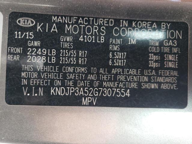 VIN KNDJP3A52G7307554 2016 KIA SOUL no.13