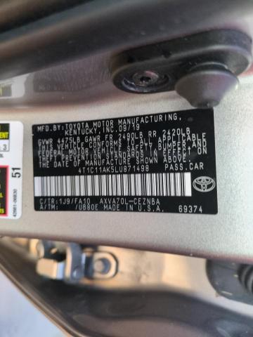 2020 TOYOTA CAMRY LE - 4T1C11AK5LU871498
