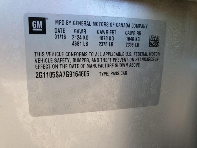 2016 CHEVROLET IMPALA LT - 2G1105SA7G9164605