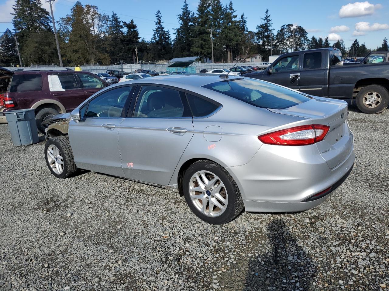 FORD FUSION SE 2014 silver  gas 3FA6P0H72ER272778 photo #3