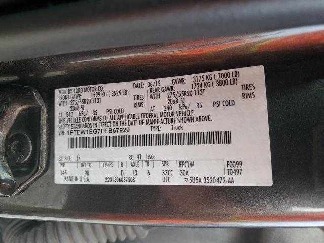 VIN 1FTEW1EG7FFB67929 2015 Ford F-150, Supercrew no.12