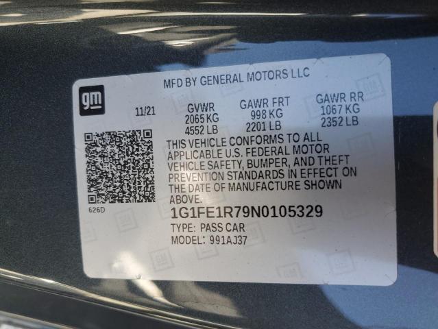 2022 CHEVROLET CAMARO LT1 - 1G1FE1R79N0105329