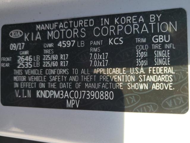 2018 KIA SPORTAGE L KNDPM3AC0J7390880