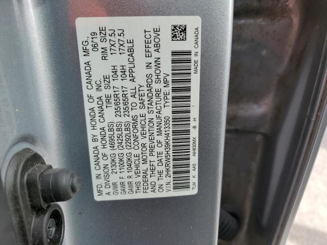 2HKRW5H39KH413350 2019 HONDA CRV