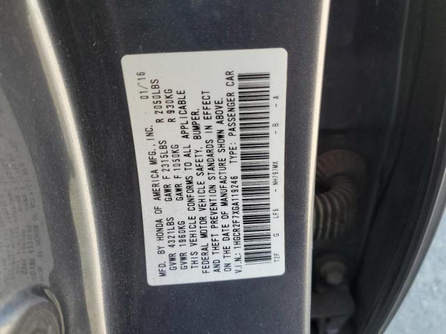 VIN 1HGCR2F7XGA119246 2016 Honda Accord, EX no.12