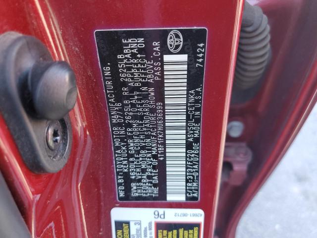 2017 TOYOTA CAMRY LE - 4T1BF1FK7HU636999