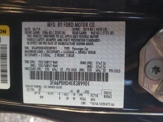 VIN 3FA6P0HD4ER389901 2014 Ford Fusion, SE no.12