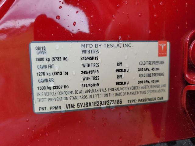 2018 TESLA MODEL S - 5YJSA1E29JF273186