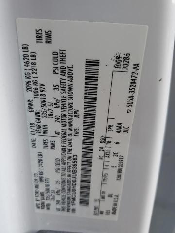 2018 FORD ESCAPE SEL - 1FMCU0HD0JUB36563