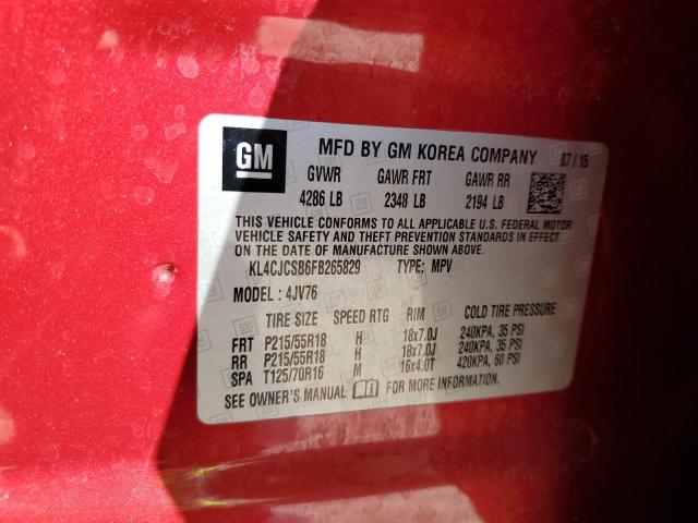 2015 BUICK ENCORE - KL4CJCSB6FB265829