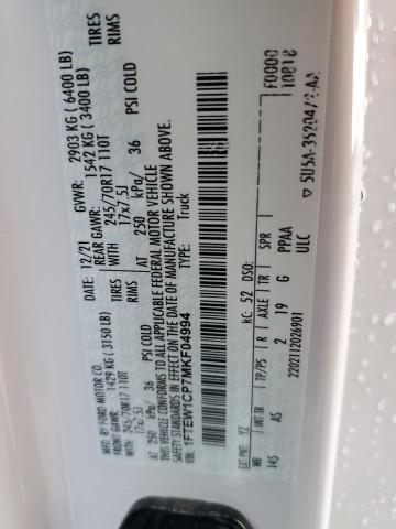 2021 FORD F150 SUPER - 1FTEW1CP7MKF04994