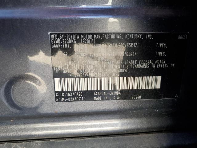 2021 TOYOTA RAV4 XLE - 4T3RWRFV4MU021948