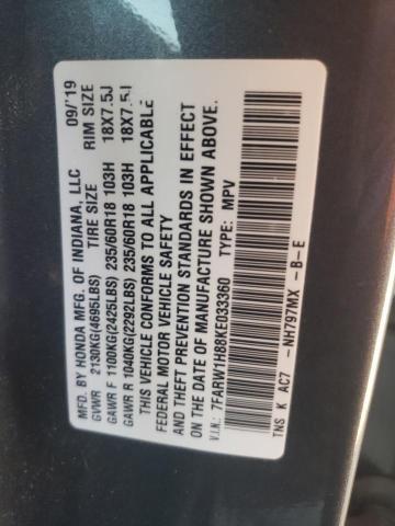 2019 HONDA CR-V EXL - 7FARW1H88KE033360