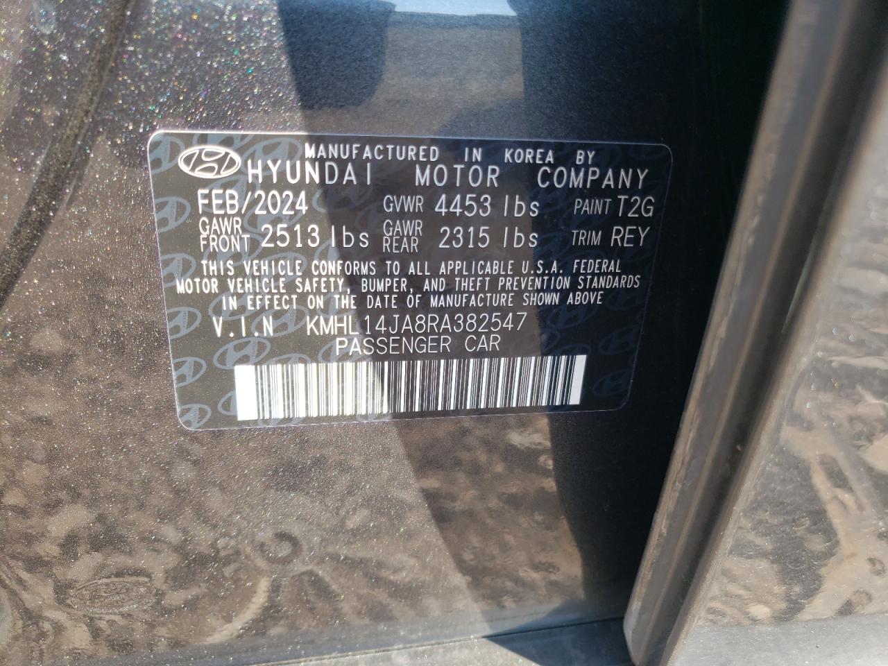 Lot #2969964950 2024 HYUNDAI SONATA SEL