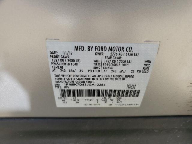 2018 FORD EXPLORER X - 1FM5K7D83JGA12284