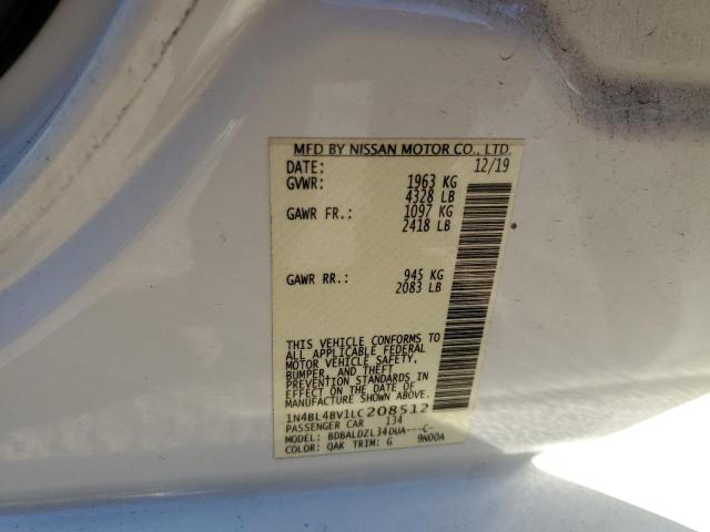 2020 NISSAN ALTIMA S - 1N4BL4BV1LC208512