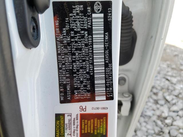 VIN 4T4BF1FK2FR451889 2015 Toyota Camry, LE no.12