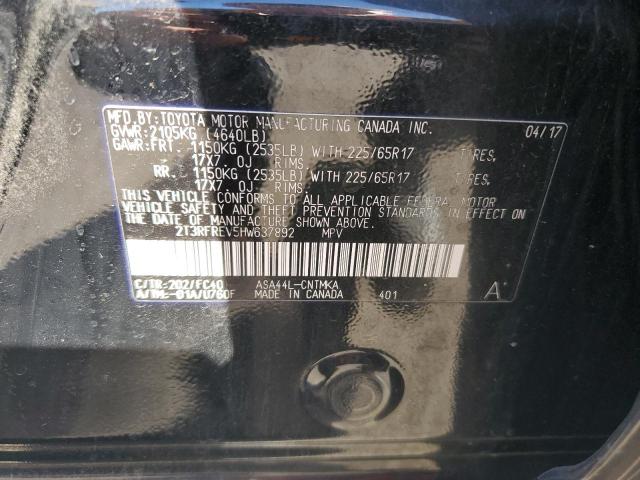 VIN 2T3RFREV5HW637892 2017 Toyota RAV4, Xle no.13