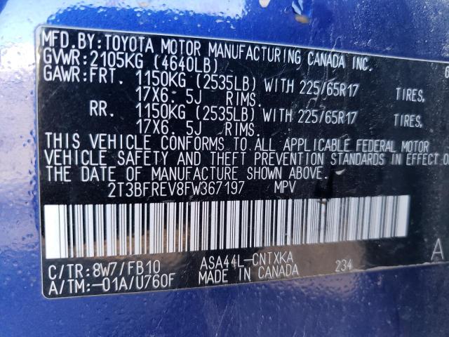 2015 TOYOTA RAV4 LE - 2T3BFREV8FW367197